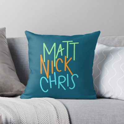 Matt Nick Chris Sturniolo Triplets Throw Pillow Official Sturniolo Triplets Merch