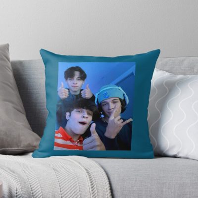 Sturniolo Triplets Family Throw Pillow Official Sturniolo Triplets Merch
