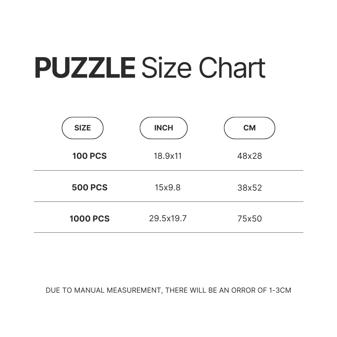 Puzzle Size Chart - Sturniolo Triplets Store